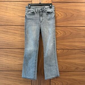 rag & bone Nina High Rise Ankle Flare Gray Jeans - Sz 28